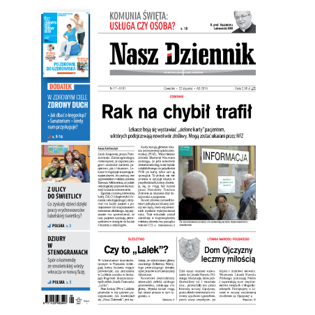 Nasz Dziennik z dnia 22.01.2015 wydanie PDF