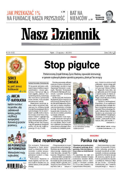 Nasz Dziennik z dnia 23.01.2015 wydanie PDF