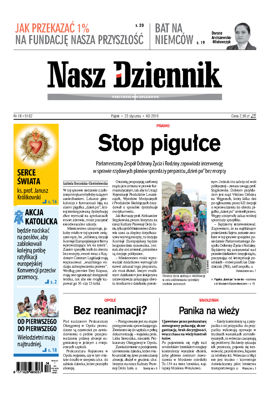 Nasz Dziennik z dnia 23.01.2015 wydanie PDF