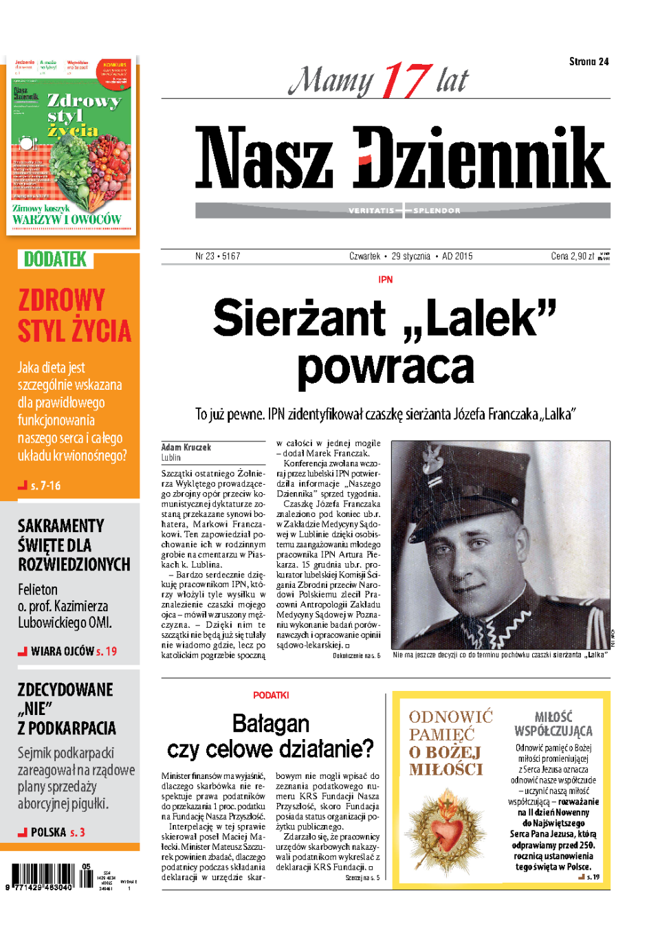 Nasz Dziennik z dnia 29.01.2015 wydanie PDF