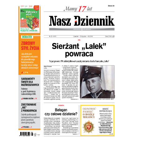 Nasz Dziennik z dnia 29.01.2015 wydanie PDF