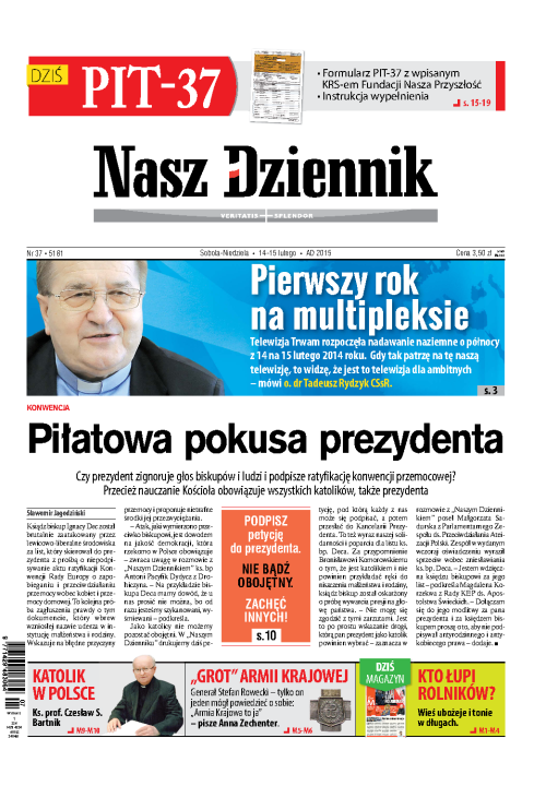 Nasz Dziennik z dnia 14.02.2015 wydanie PDF