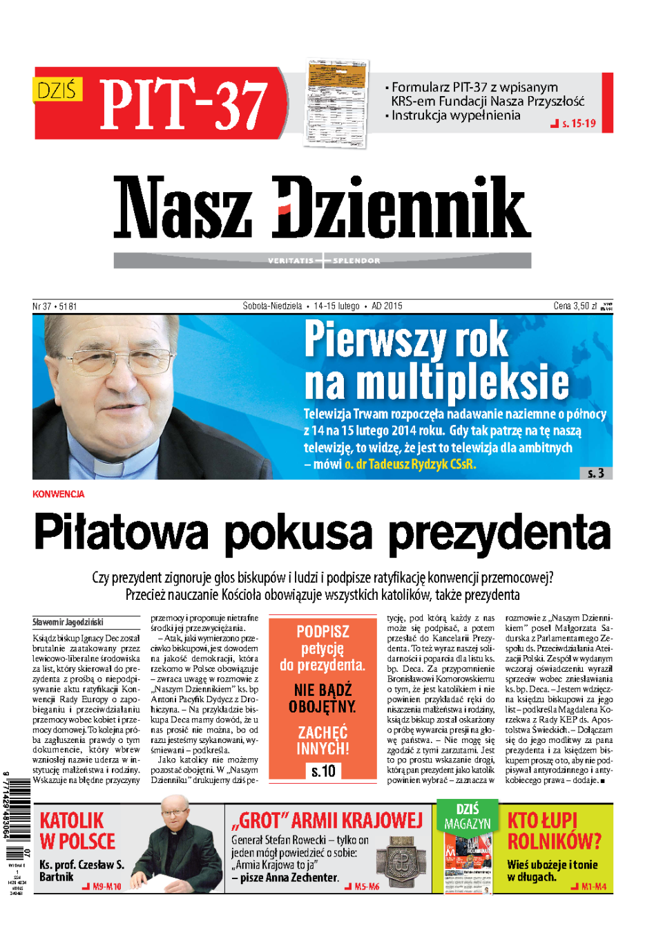 Nasz Dziennik z dnia 14.02.2015 wydanie PDF