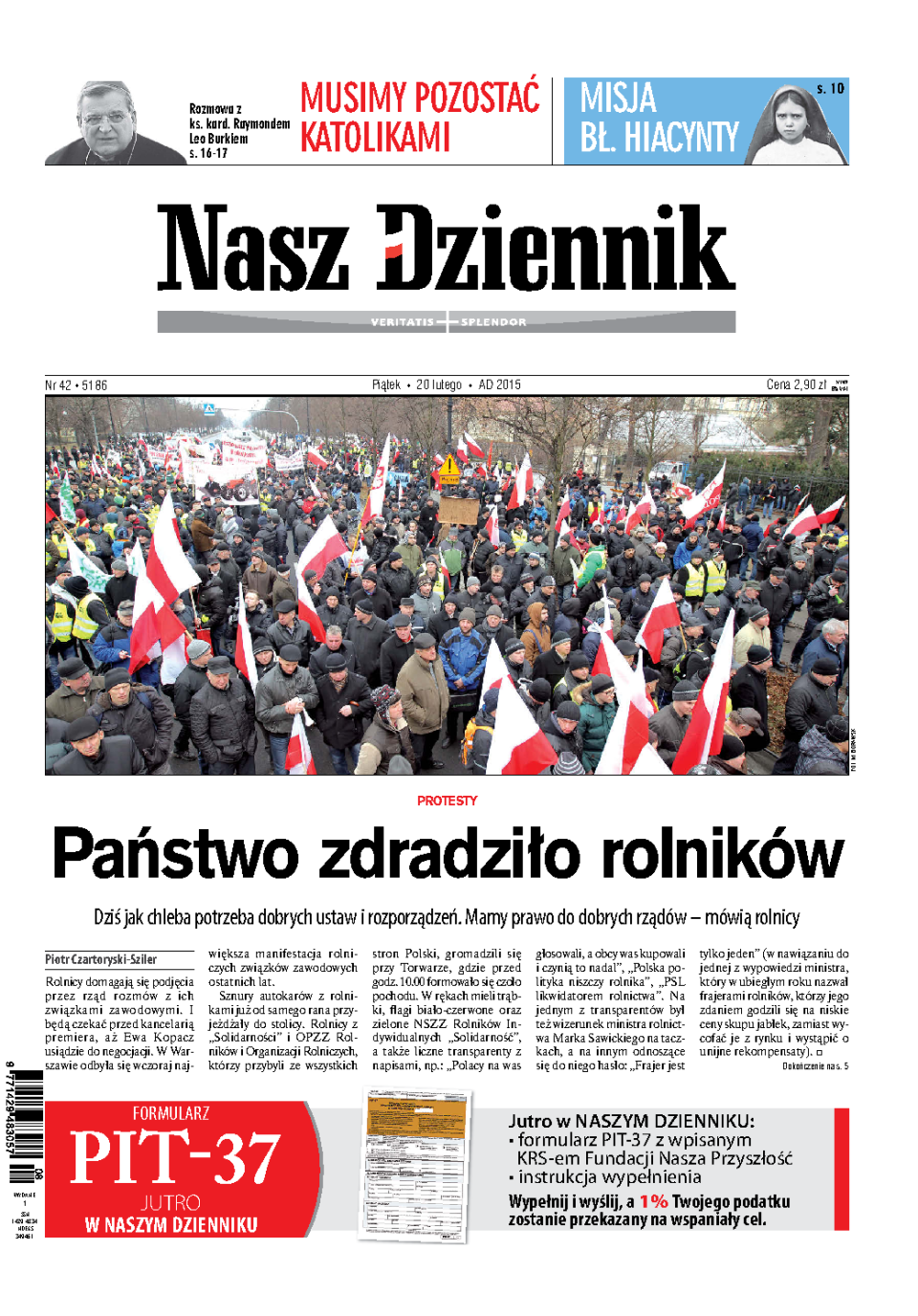 Nasz Dziennik z dnia 20.02.2015 wydanie PDF