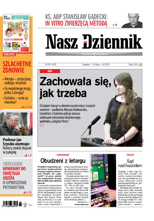 Nasz Dziennik z dnia 12.03.2015 wydanie PDF