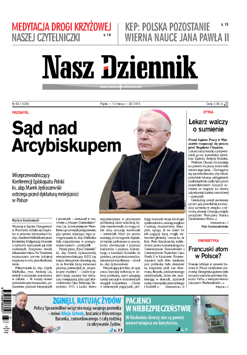 Nasz Dziennik z dnia 13.03.2015 wydanie PDF