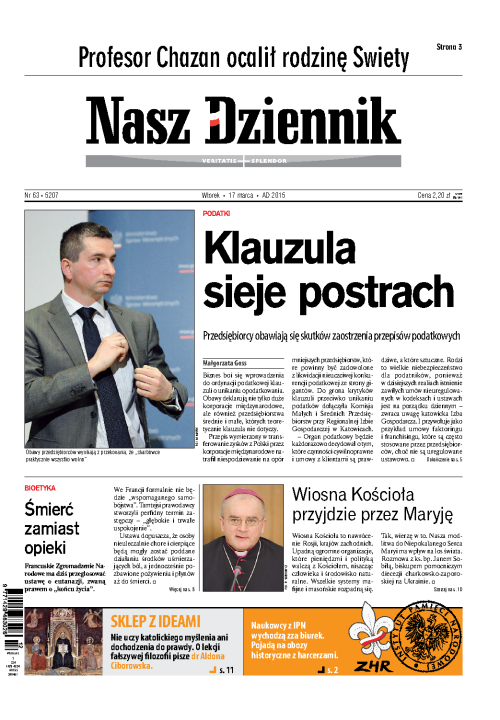 Nasz Dziennik z dnia 17.03.2015 wydanie PDF