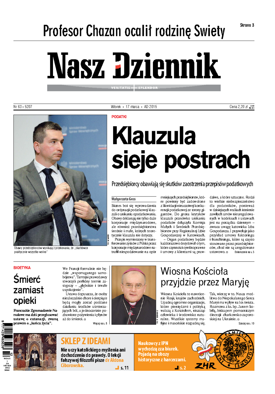 Nasz Dziennik z dnia 17.03.2015 wydanie PDF