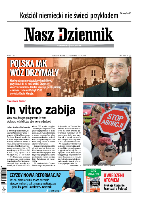 Nasz Dziennik z dnia 21.03.2015 wydanie PDF