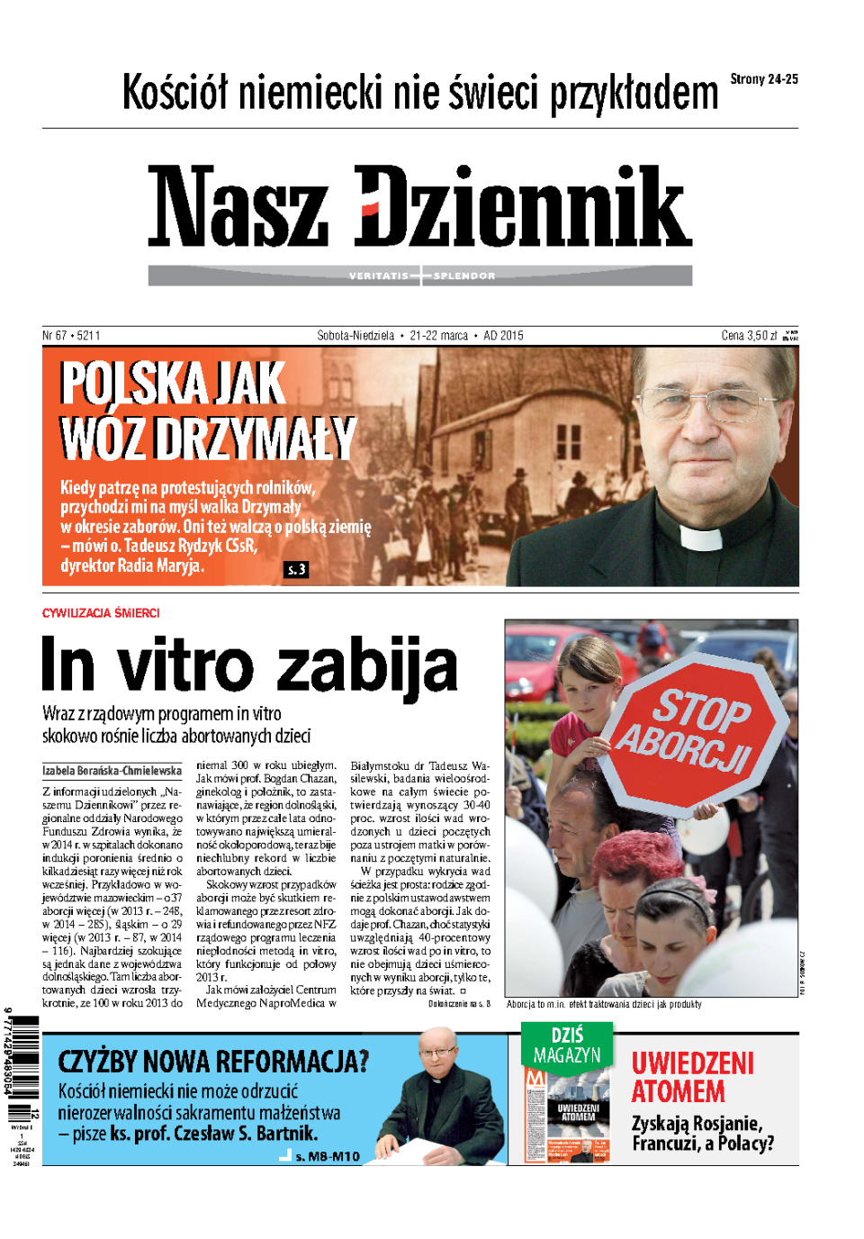 Nasz Dziennik z dnia 21.03.2015 wydanie PDF