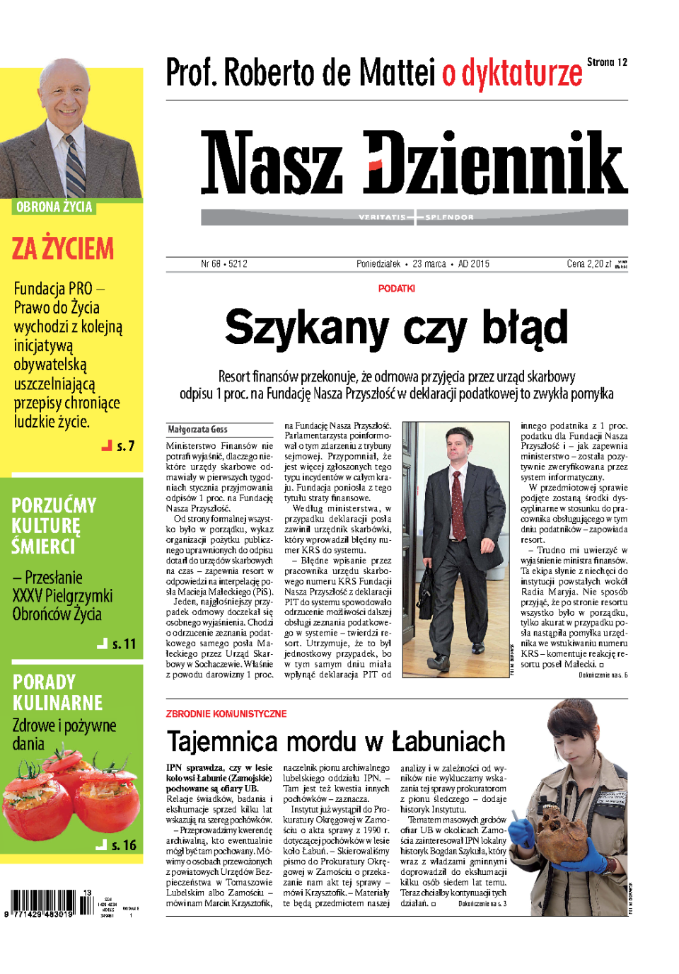Nasz Dziennik z dnia 23.03.2015 wydanie PDF