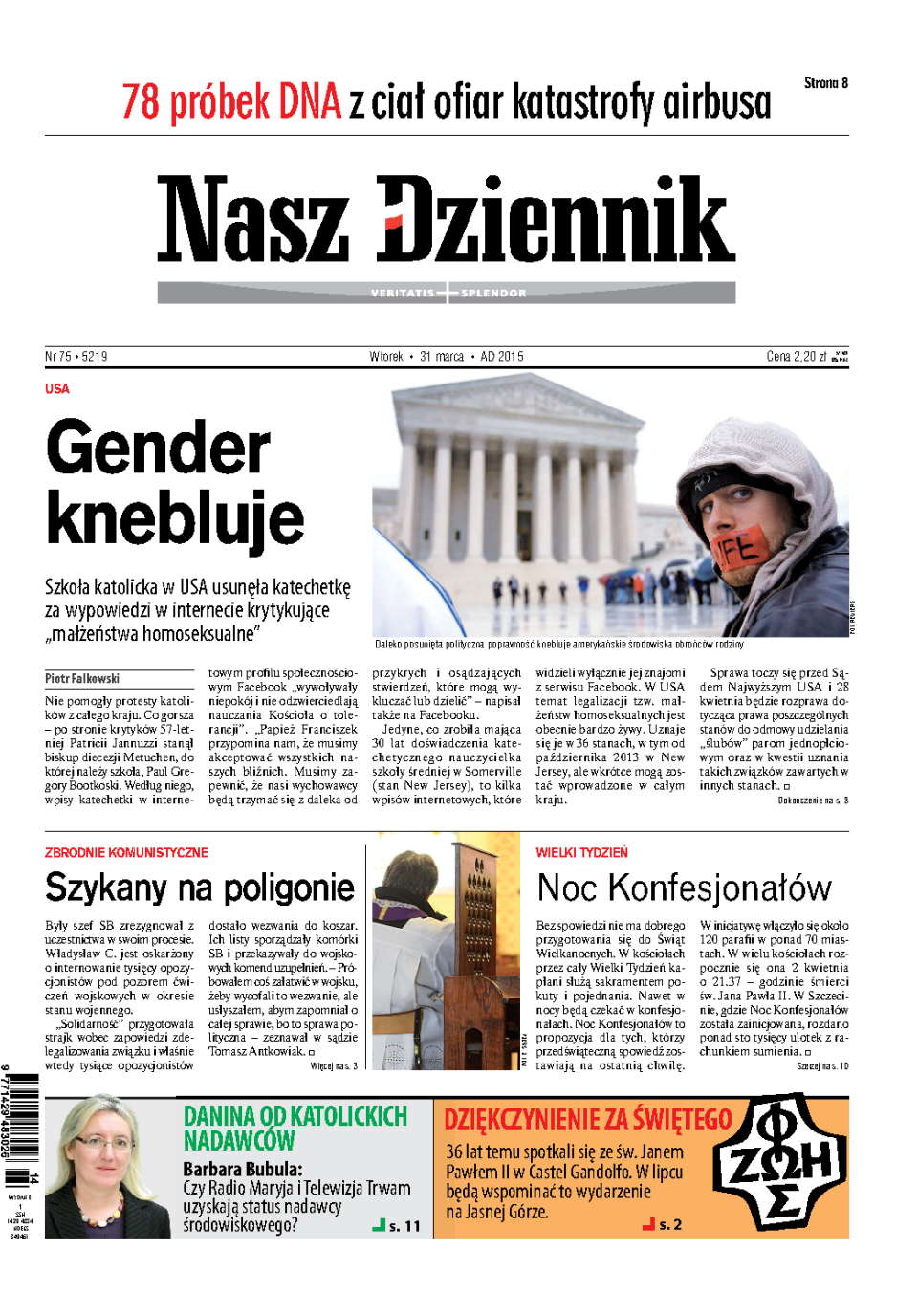 Nasz Dziennik z dnia 31.03.2015 wydanie PDF