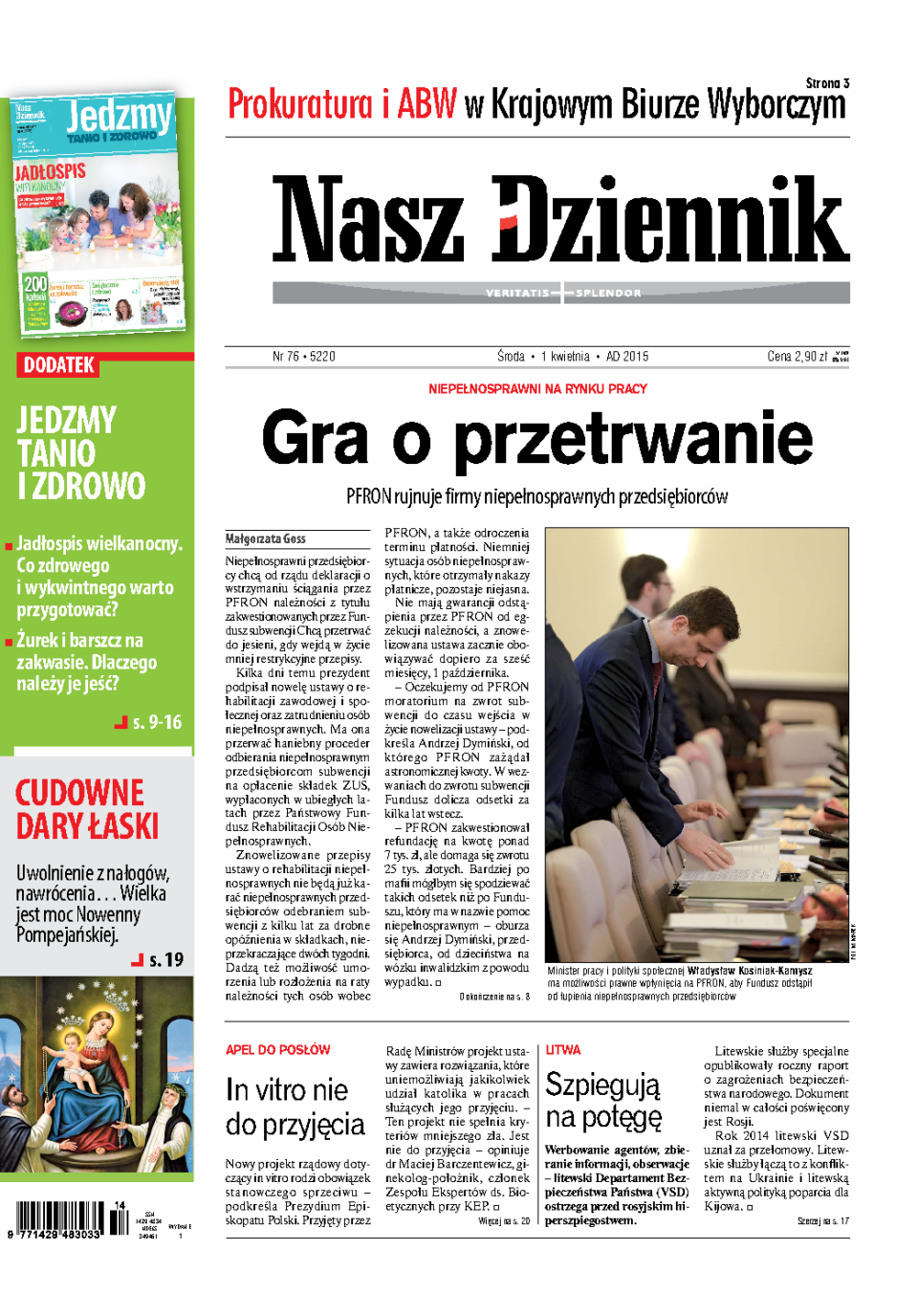 Nasz Dziennik z dnia 01.04.2015 wydanie PDF
