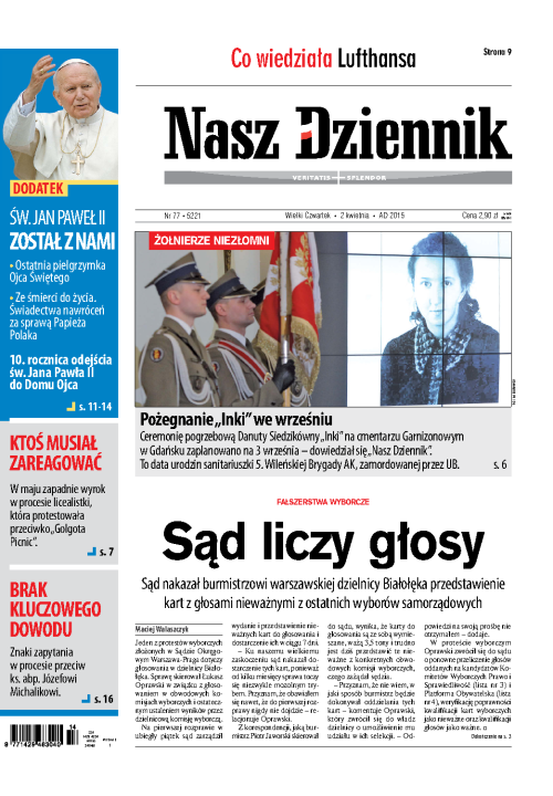 Nasz Dziennik z dnia 02.04.2015 wydanie PDF
