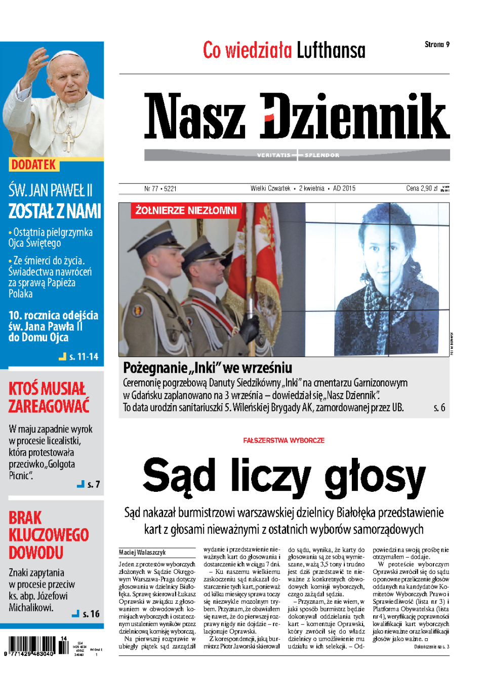 Nasz Dziennik z dnia 02.04.2015 wydanie PDF