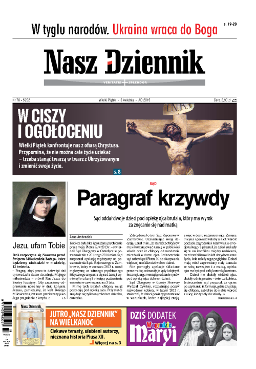Nasz Dziennik z dnia 03.04.2015 wydanie PDF