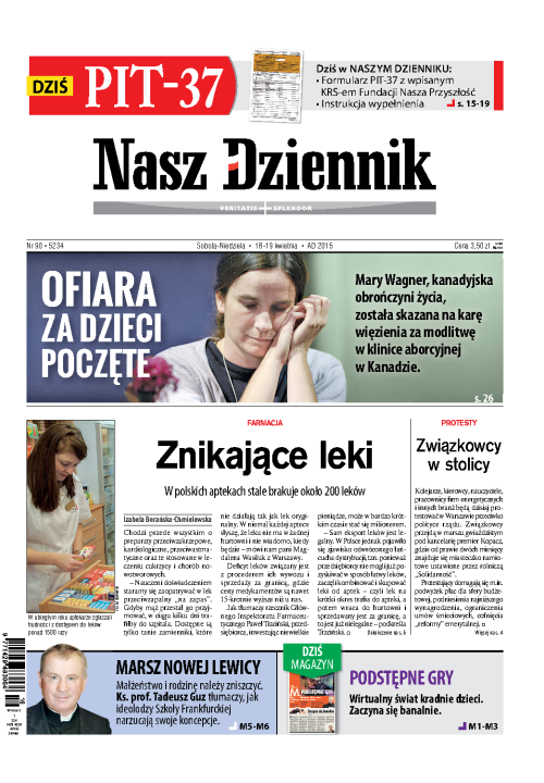 Nasz Dziennik z dnia 18.04.2015 wydanie PDF