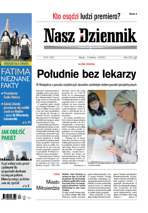 Nasz Dziennik z dnia 21.04.2015 wydanie PDF