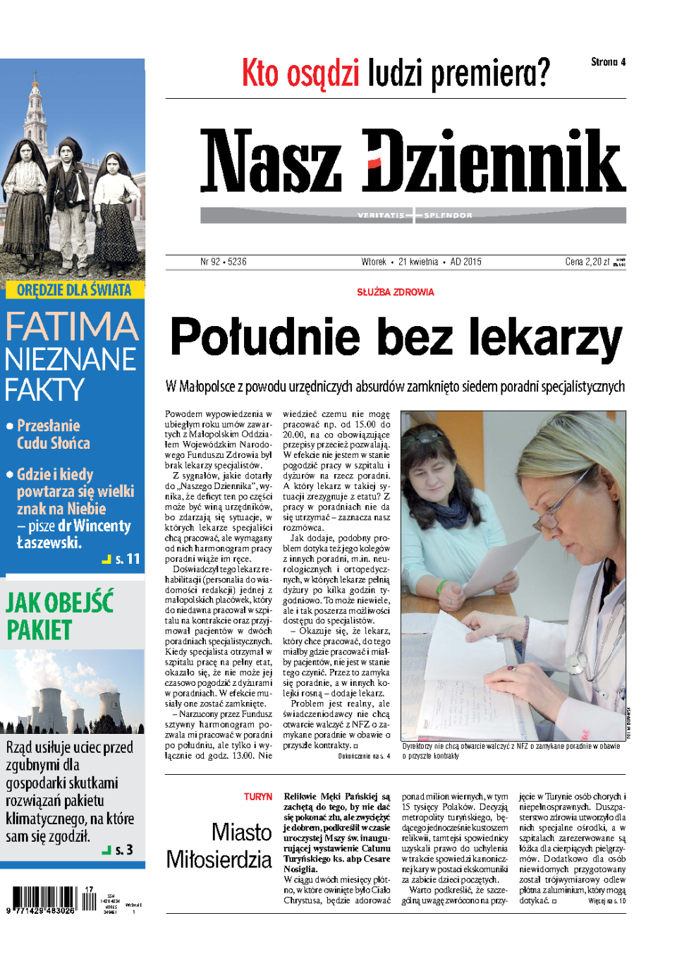 Nasz Dziennik z dnia 21.04.2015 wydanie PDF