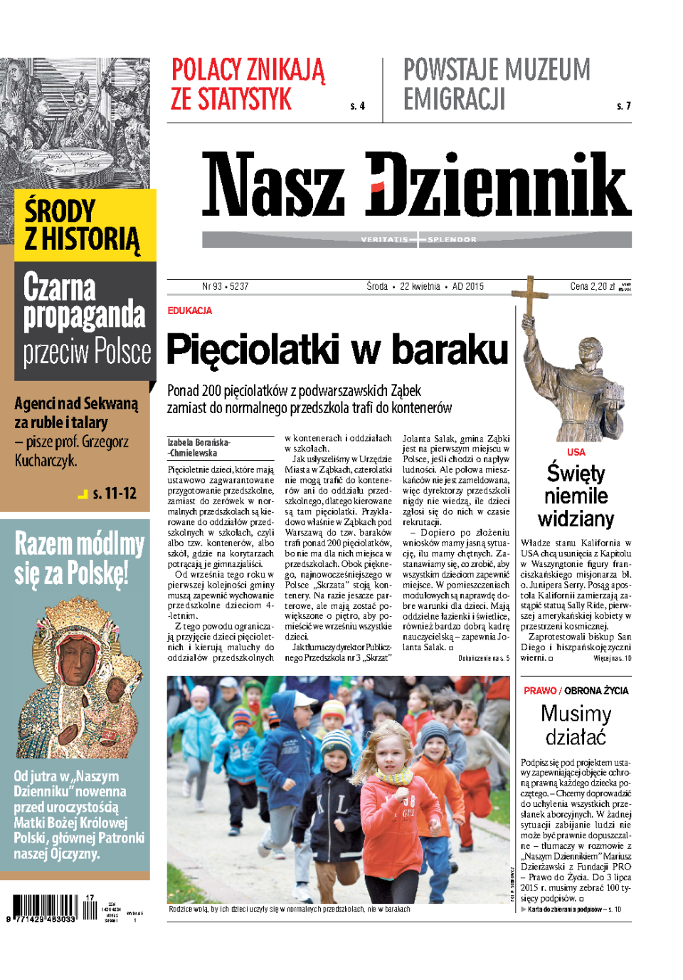 Nasz Dziennik z dnia 22.04.2015 wydanie PDF