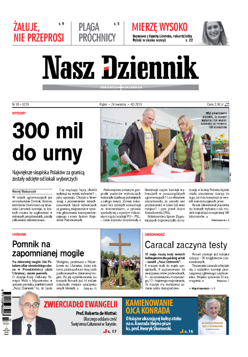 Nasz Dziennik z dnia 24.04.2015 wydanie PDF