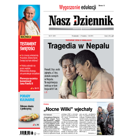 Nasz Dziennik z dnia 27.04.2015 wydanie PDF