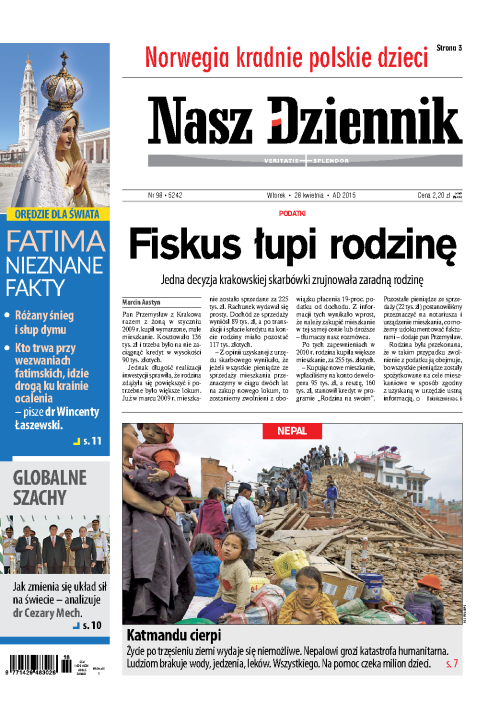 Nasz Dziennik z dnia 28.04.2015 wydanie PDF