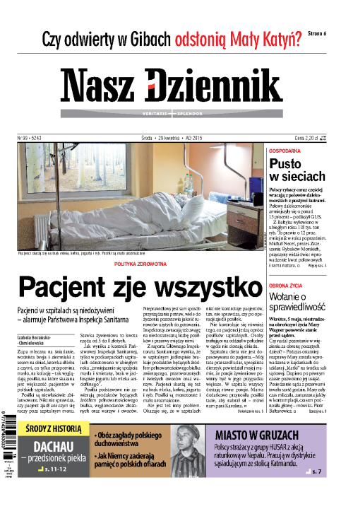 Nasz Dziennik z dnia 29.04.2015 wydanie PDF