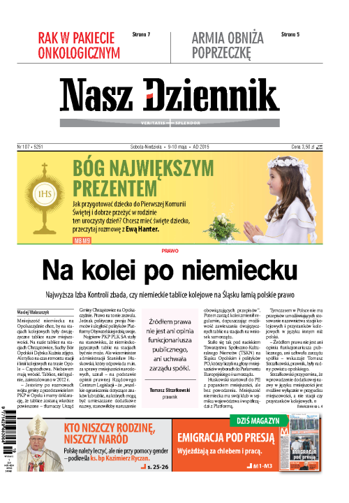 Nasz Dziennik z dnia 09.05.2015 wydanie PDF