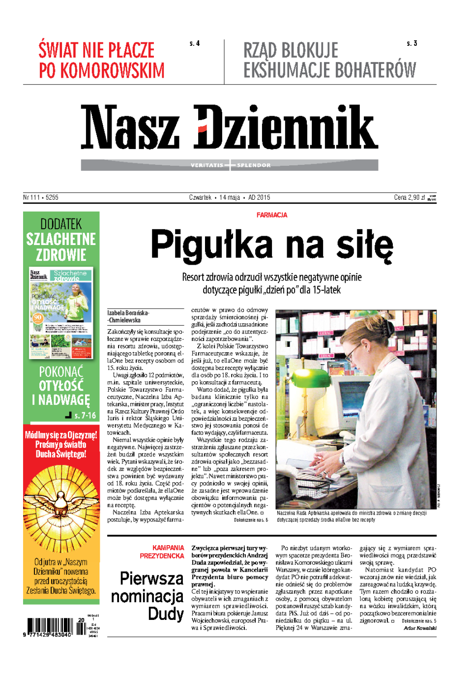 Nasz Dziennik z dnia 14.05.2015 wydanie PDF
