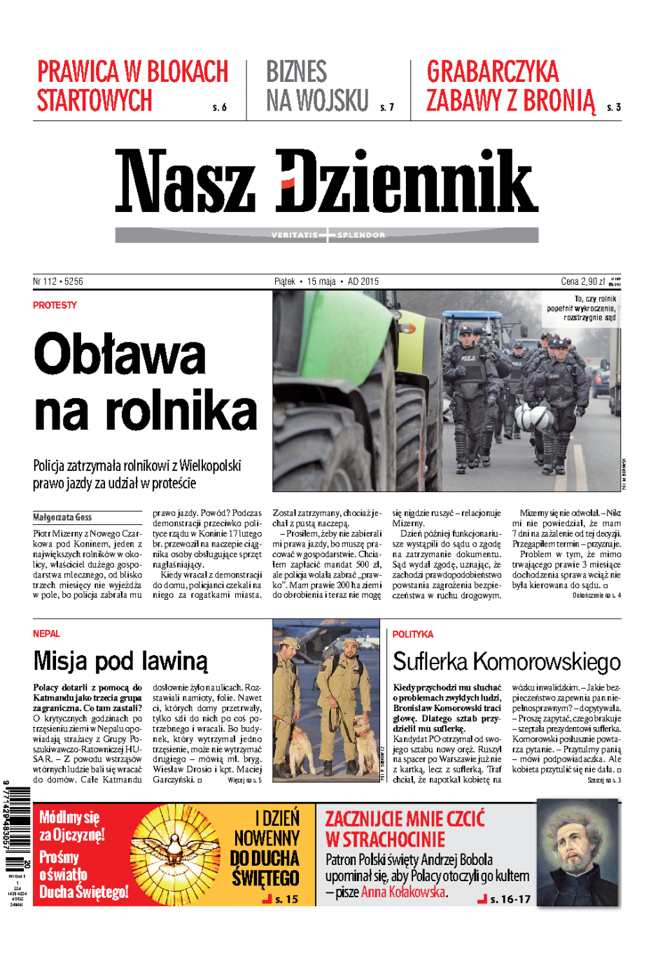 Nasz Dziennik z dnia 15.05.2015 wydanie PDF