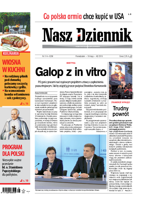 Nasz Dziennik z dnia 18.05.2015 wydanie PDF