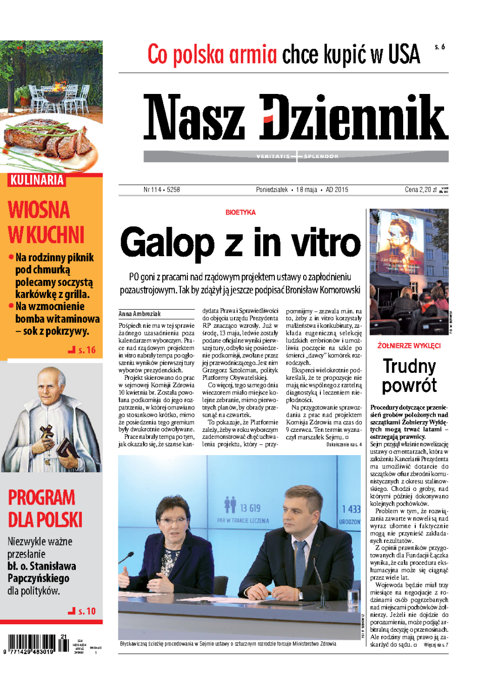 Nasz Dziennik z dnia 18.05.2015 wydanie PDF