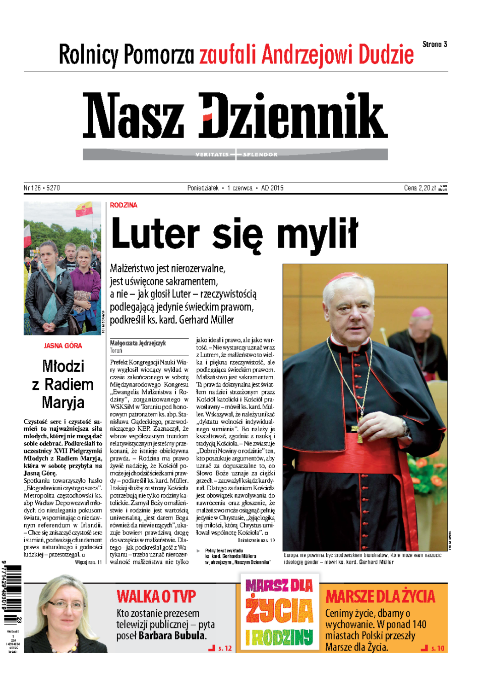Nasz Dziennik z dnia 01.06.2015 wydanie PDF