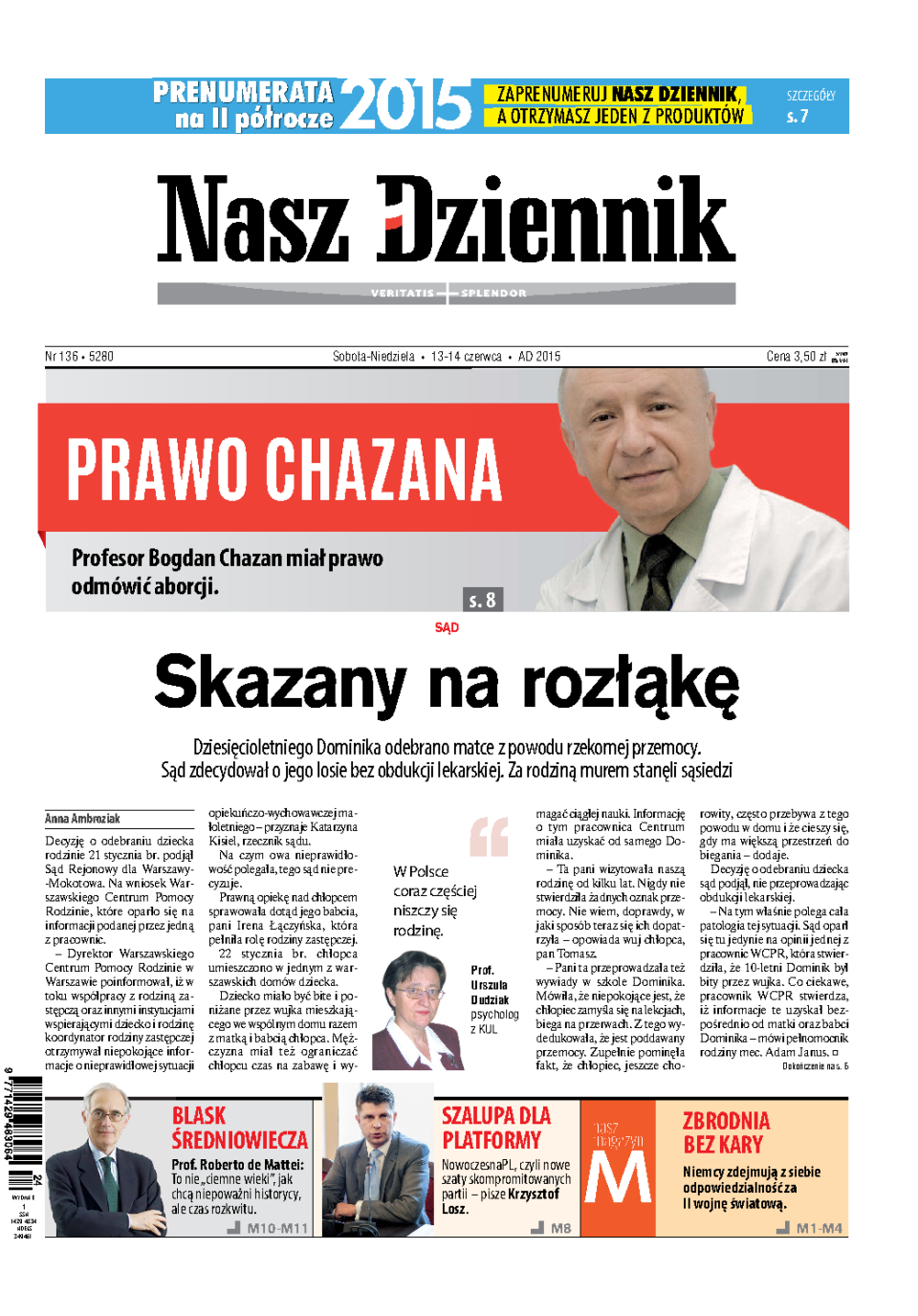Nasz Dziennik z dnia 13.06.2015 wydanie PDF