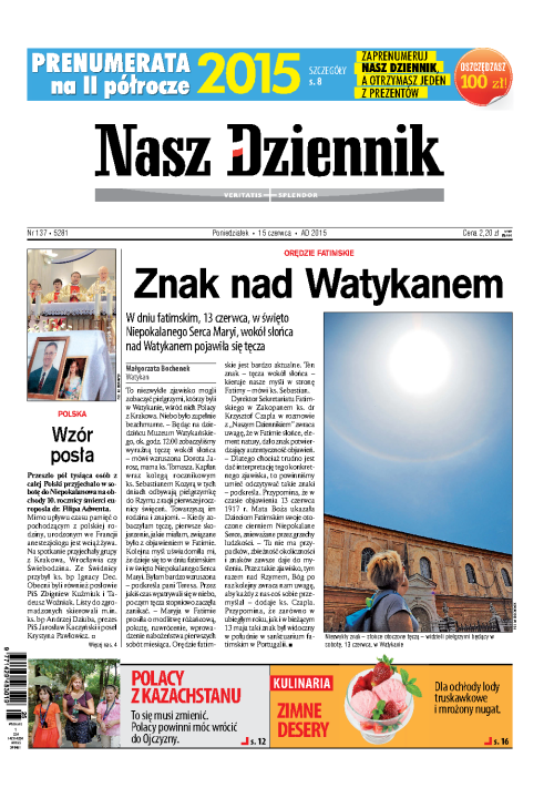 Nasz Dziennik z dnia 15.06.2015 wydanie PDF