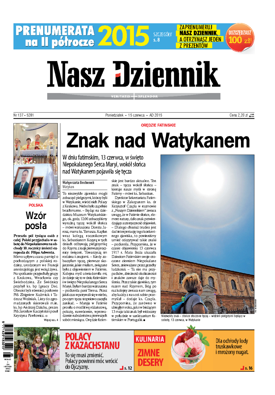 Nasz Dziennik z dnia 15.06.2015 wydanie PDF