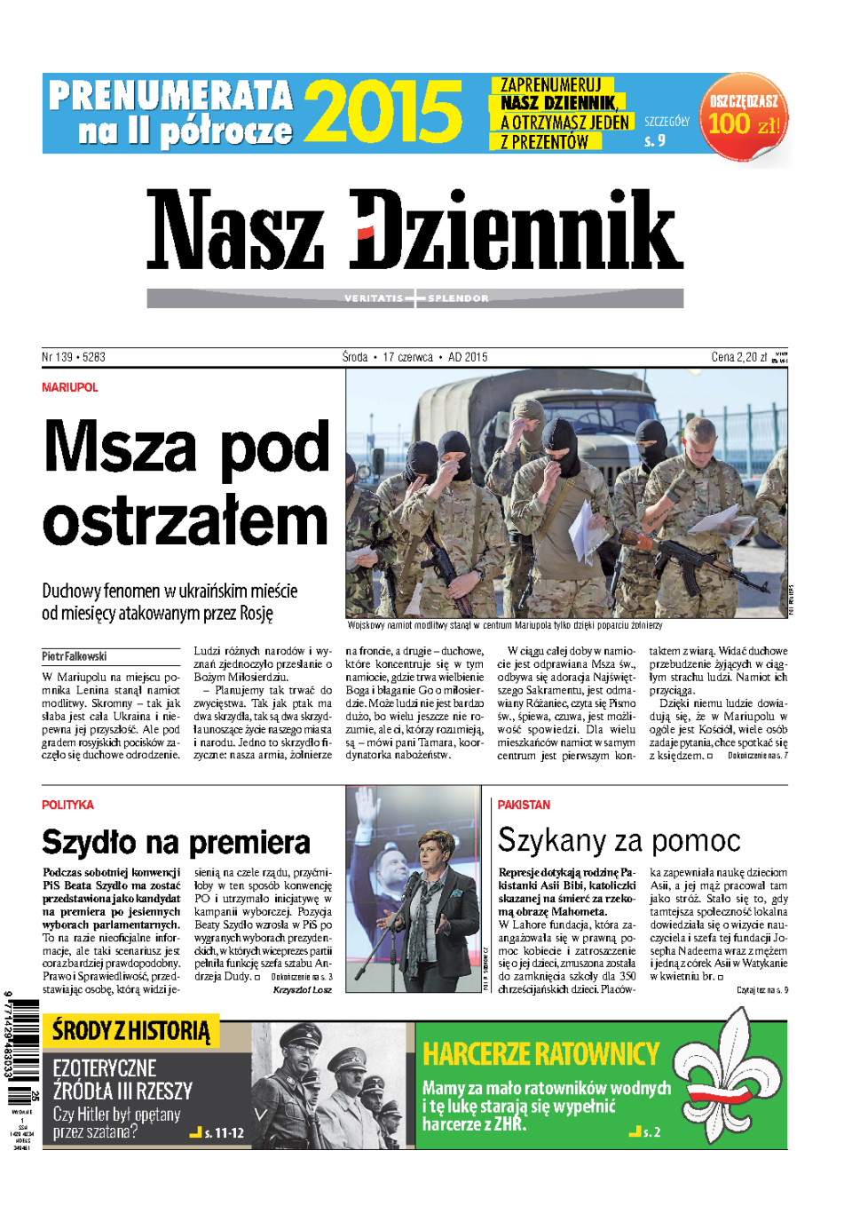 Nasz Dziennik z dnia 17.06.2015 wydanie PDF