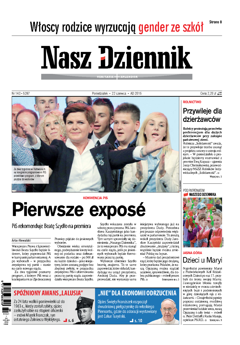 Nasz Dziennik z dnia 22.06.2015 wydanie PDF