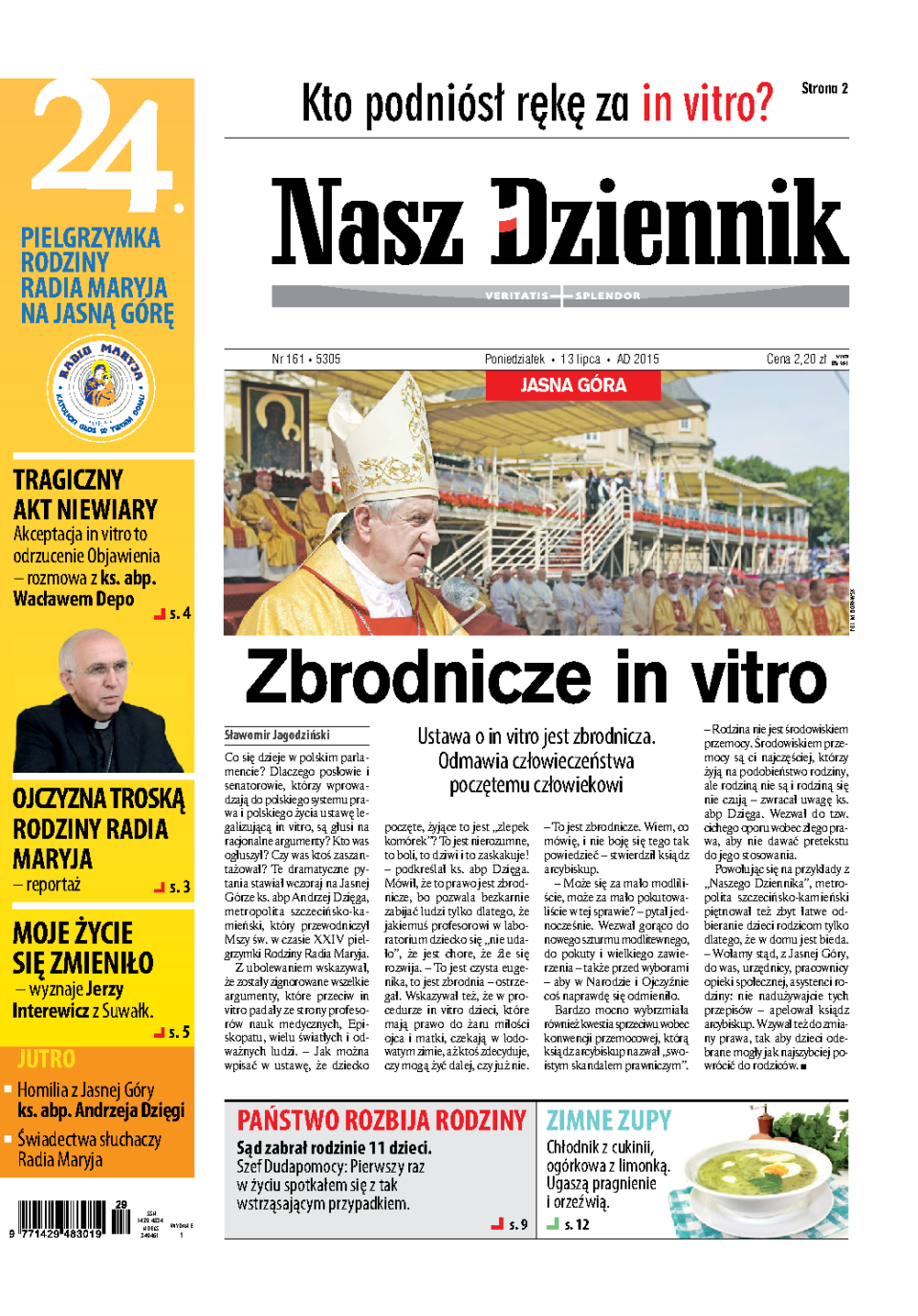 Nasz Dziennik z dnia 13.07.2015 wydanie PDF
