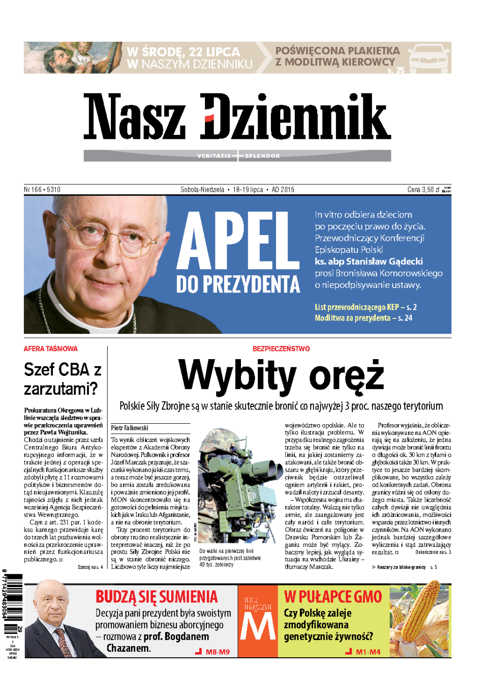 Nasz Dziennik z dnia 18.07.2015 wydanie PDF