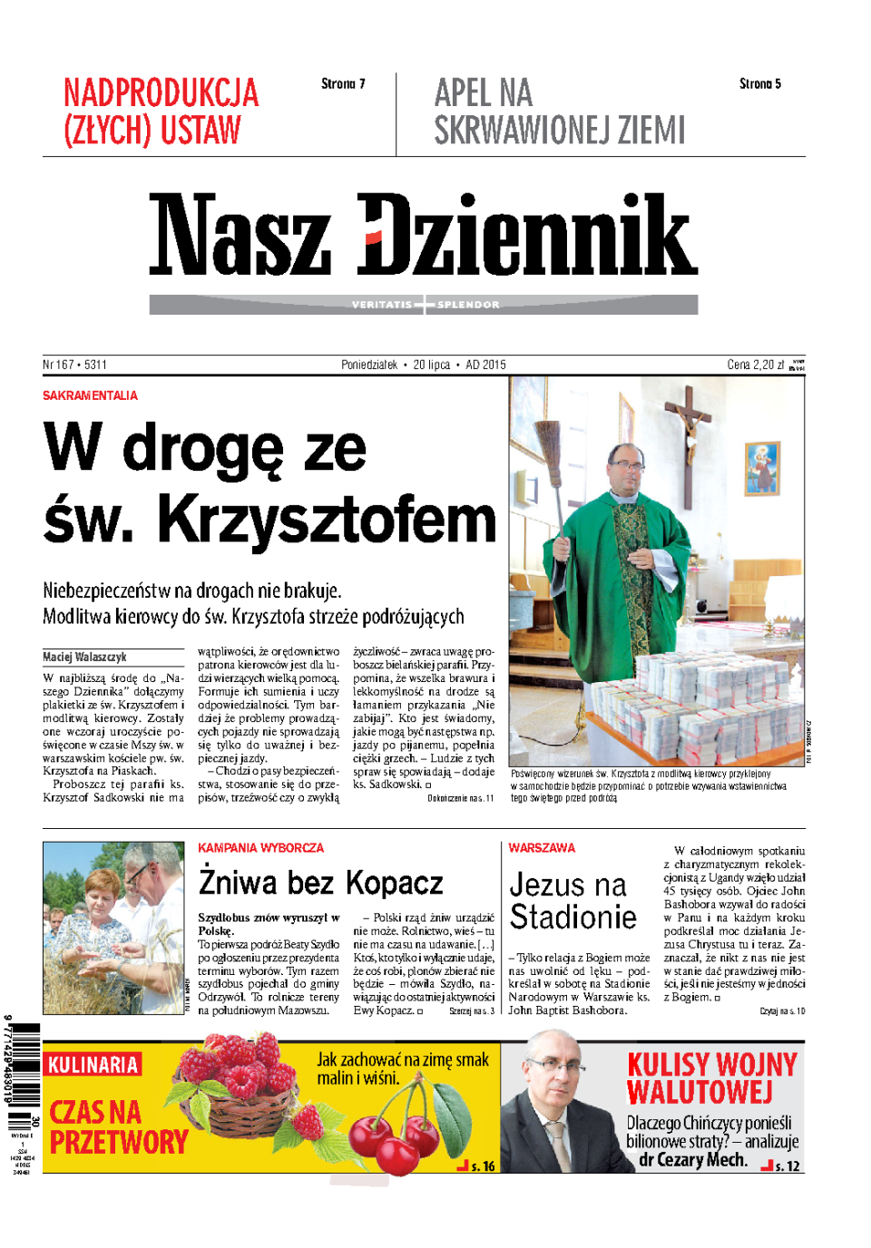 Nasz Dziennik z dnia 20.07.2015 wydanie PDF
