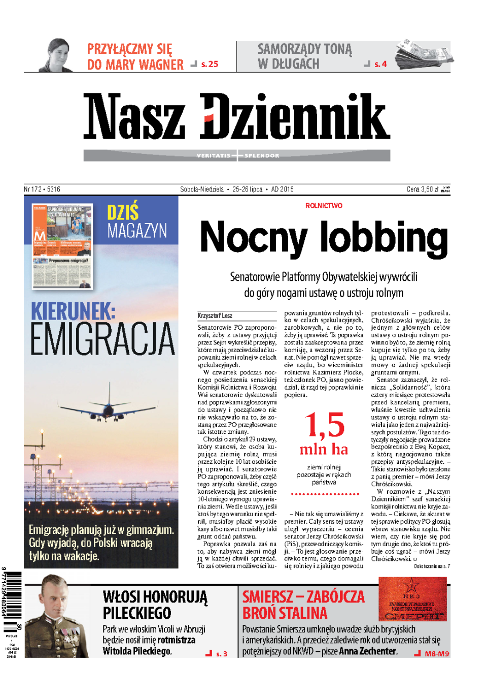 Nasz Dziennik z dnia 25.07.2015 wydanie PDF