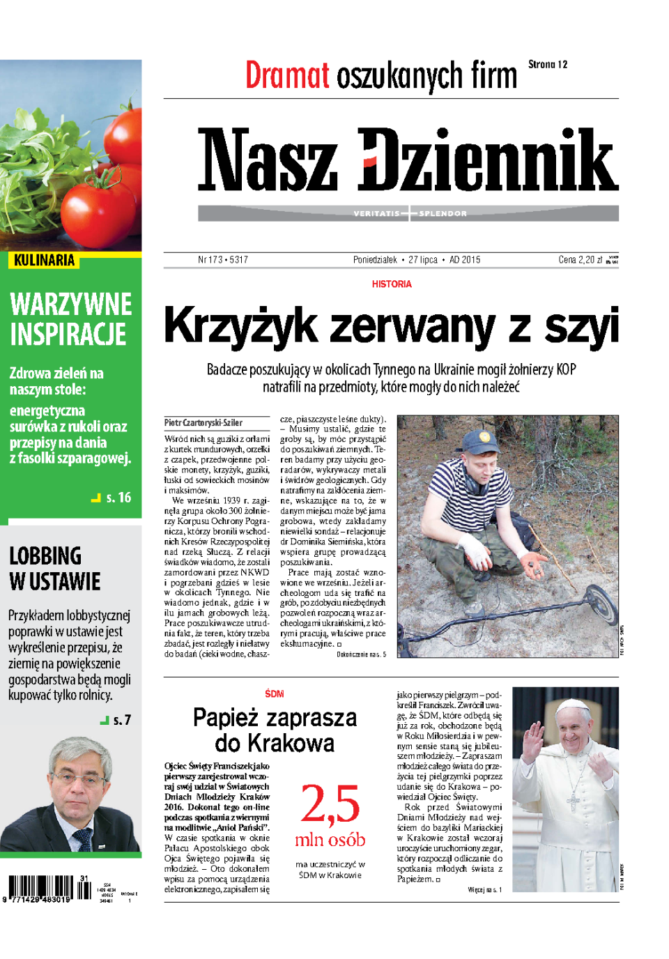 Nasz Dziennik z dnia 27.07.2015 wydanie PDF