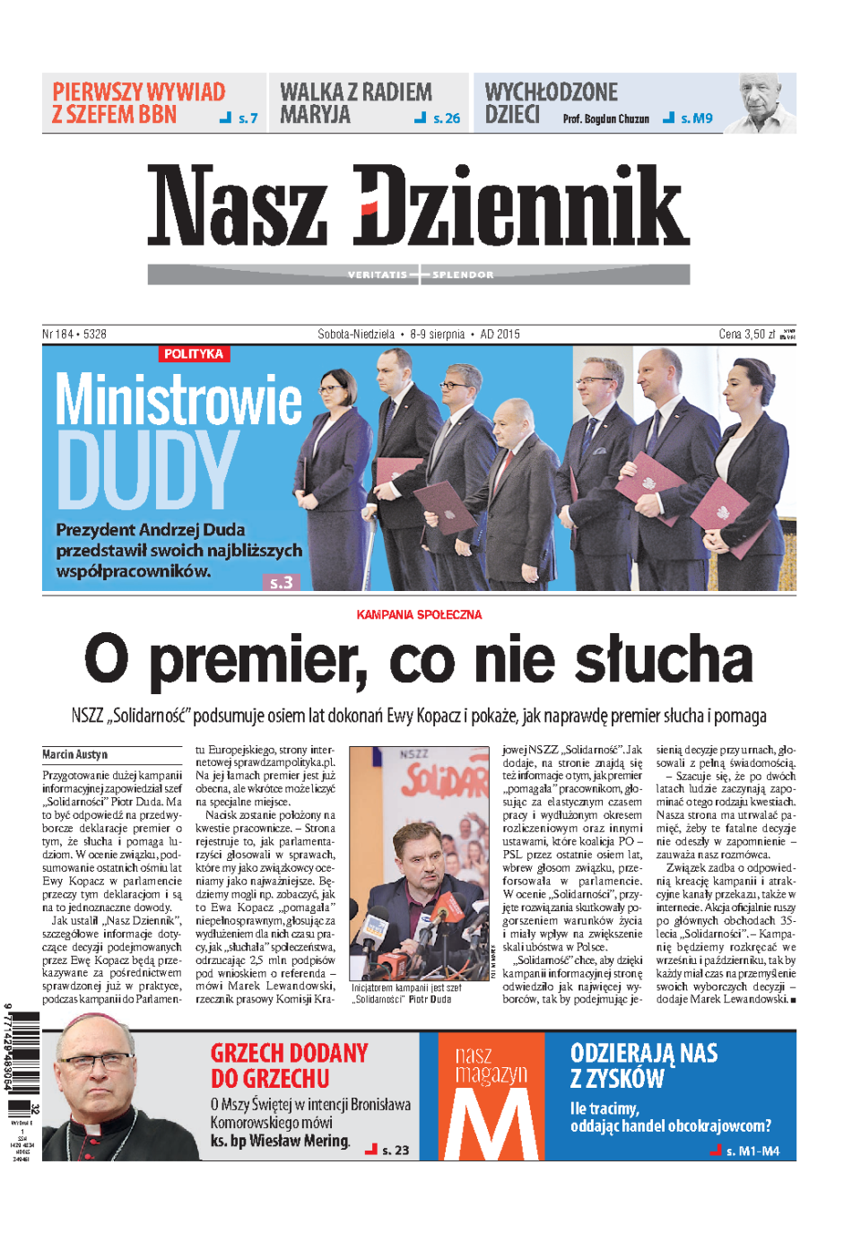 Nasz Dziennik z dnia 08.08.2015 wydanie PDF