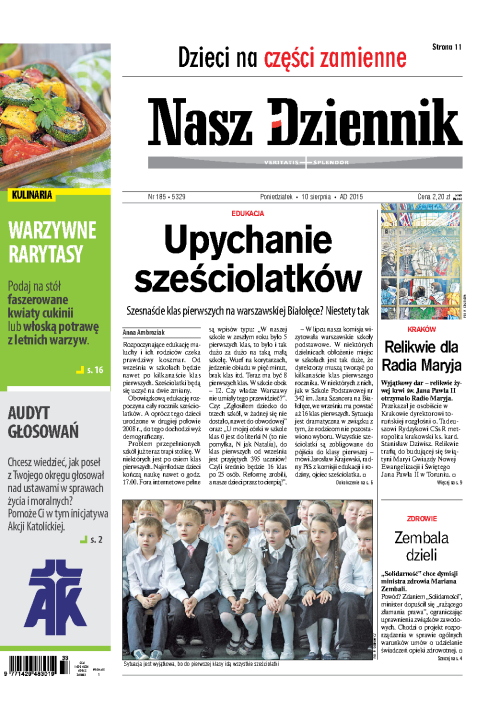 Nasz Dziennik z dnia 10.08.2015 wydanie PDF