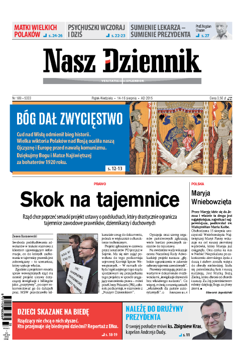 Nasz Dziennik z dnia 14.08.2015 wydanie PDF