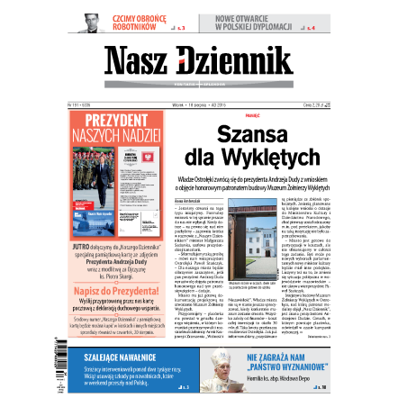 Nasz Dziennik z dnia 18.08.2015 wydanie PDF