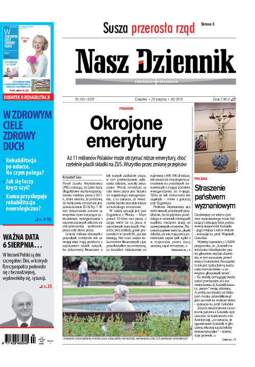 Nasz Dziennik z dnia 20.08.2015 wydanie PDF