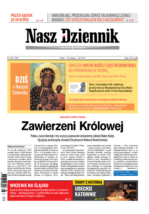 Nasz Dziennik z dnia 26.08.2015 wydanie PDF
